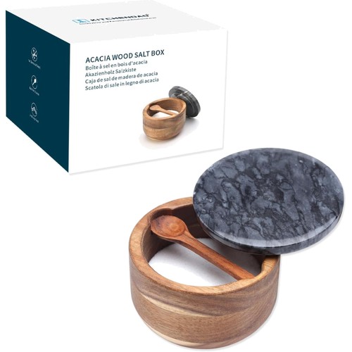 Salzbox holz marmor - holz,