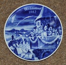 Weihnachtsteller Wallendorf Porzellan Echt Kobalt Weihnachten Chrismas 1982 DDR