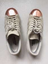 Adidas Superstars Sneakers Stoffschuhe Leder 38.5 Skater getragen Liebhaber gold