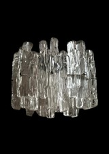 Kalmar Franken KG Eisglas Pendelleuchte Österreich  1960er Jahre