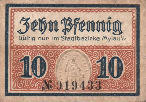 Gutschein notgeld - gutschein,