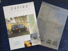 OPEL Zafira A 1.6 16V CNG Erdgas Prospekt 2000