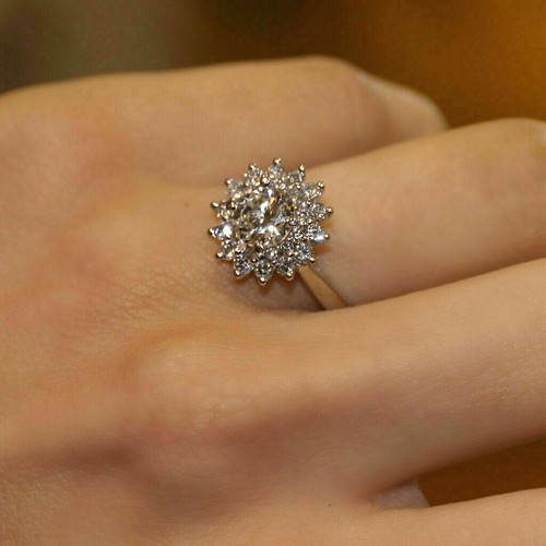 Damen karat rund - rund, diamant