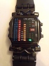 LED binäre Digitaluhr Herren
