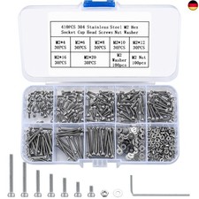 410-teiliges M2-Inbusschrauben-Set, 304