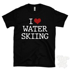 I LOVE WASSERSKI T-SHIRT Herz