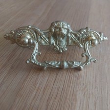 Antikmöbel BronzeGriff. Antik Möbelbeschlag Beschlag 11,5x3,5 Cm. Barock