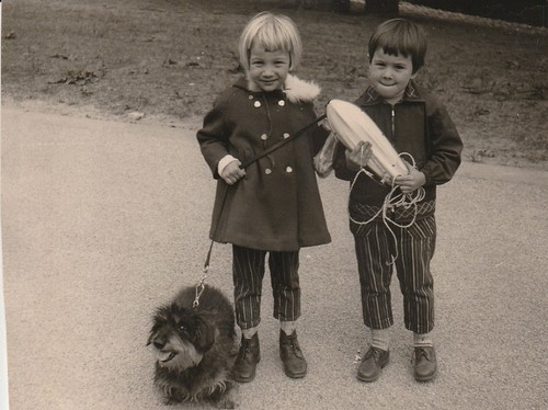 Vintage foto geschwister - geschwister, mit