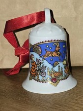 Hutschenreuther Porzellan Glocke Weihnachtsglocke 1979 Alpenland Steinbock Bell