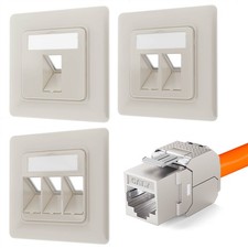 CAT 7 6a Netzwerkdose Unterputz Datendose Anschlussdose LAN DSL Dose 1 2 3-Port