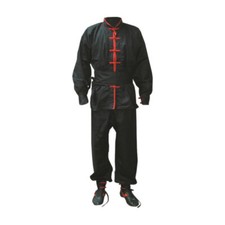 Kung-Fu Anzug, schwarz/rot