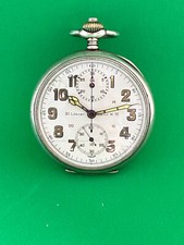 Löbner Berlin Dienst-Taschenuhr mit Hoheitszeichen, Kronenstopper