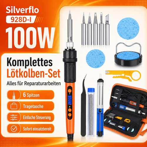 Lötkolben set 100w 928d - set, mit