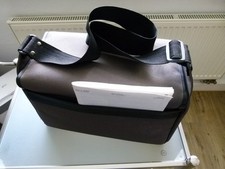 Video-Fotokamera-Tasche XXL in Grau , Retro , viel Stauraum, Umhängetasche, 