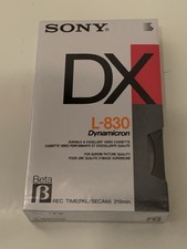 Sony Betamax L-830 Dynamicron Videokassette Kassette neu in Folie 215 Minuten