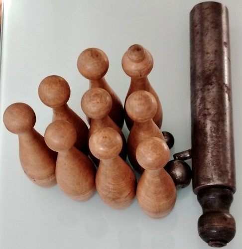 Antikes kegelspiel set - kegelspiel, 6