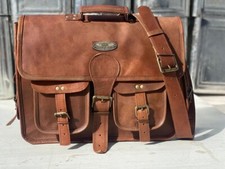 18 Zoll Herren Vintage Leder Kuriertasche beste Computer Laptop Aktentasche U...