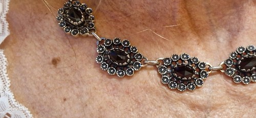 Jugendstil granat collier - jugendstil,