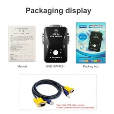 1080P VGA USB KVM Switcher for MultiComputer Setups for Keyboards Mouse Monitors