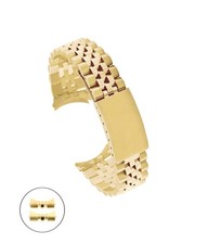 Vintage Jubilee Edelstahl Uhrenarmband Modell RLX-40-G gold 20 mm, komp. Rolex