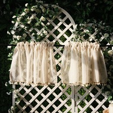 Scheibengardine Kurzgardine Vorhänge Leinen Optik Tier Gardinen Bistrogardine