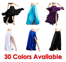 Satin Rüschen Schlitz 11m Rock Flamenco Bauchtanz Gypsy Tribal Kostüm Rock