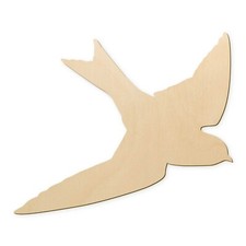 Holz Schwalbe Deko Vogel Wanddeko zum Bamalen Basteln klein groß auswählbar