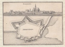 Niederlande Middelburg Arnemuiden Original Kupferstich Merian 1641