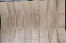 Große Zeichnung Möller Abhitze-Steilrohrkessel 1930 Dampfkessel 14 atü Brackwede