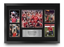 A3 Nottingham Forest signiert 1979 Europapokalsieger gedruckt Autogramm Display