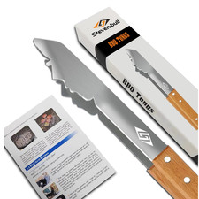 Grillzange Edelstahl Holzgriff