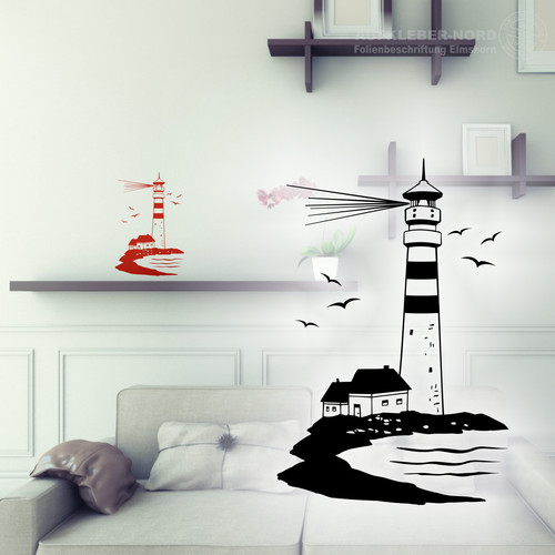 Leuchtturm wandtattoo 30cm a03 - 30cm,