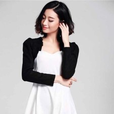 Damen Kunstwildleder Bolero