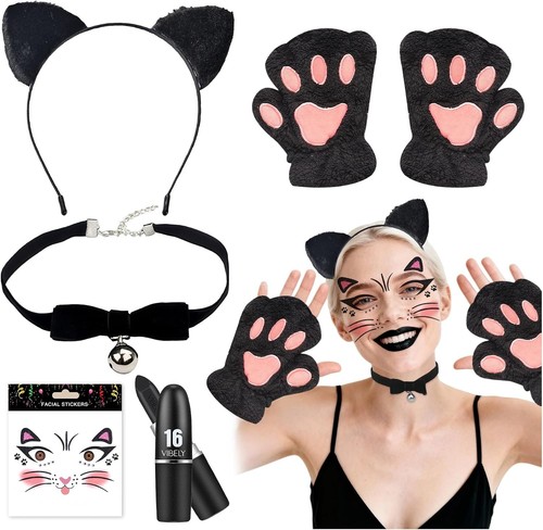 Teiliges katzenkostüm damen - 5-teiliges,