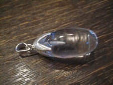 einzigartiges Bergkristall Pendel Tropfen Anhänger Amulett 925er Silber Unikat