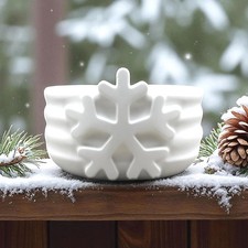 Schneeflocke Schale Silikonform Gießform Weihnachten Winter Teelicht Deko DIY