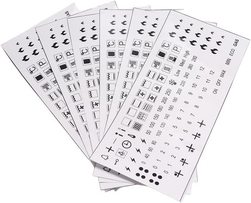 Set aufkleber für backofen - 1,