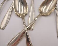 Antik GW Gowe Alpacca Menülöffel 22 cm 6 Stück - Design Kreuzband #V1