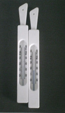 2 Bade Thermometer weiß mit
