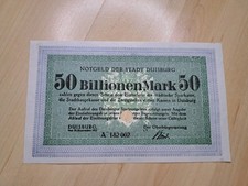 50 Billionen Mark Düsseldorf Notgeldschein Inflationsgeld Deutschland