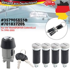 4x SCHLIESSZYLINDER TÜRSCHLOß SATZ Für VW TRANSPORTER T4 T3 SCHLOß & ZÜNDSCHLOß
