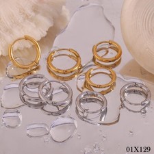 Edelstahl gold creolen - edelstahl,