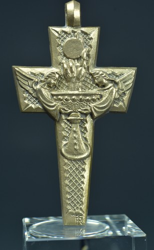 Moderner bronze brustkreuz vom - bronze,