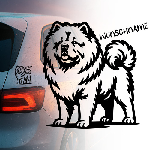 Chow hund auto - hund, aufkleber