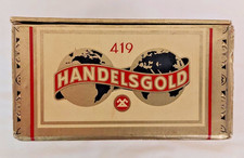 Alte Zigarrenkiste-Holz,papierbeklebt-HANDELSGOLD-f.50 Stck.Nr. 419-40Pf./St.