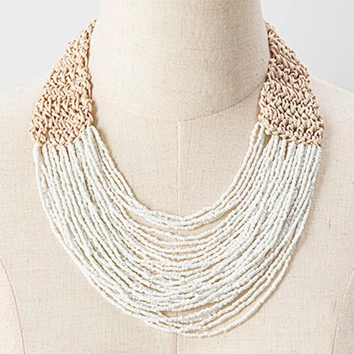 Boho collier kette - boho, perlenkette