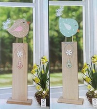 Deko Küken Holz Ostern Vogel Kinderzimmer Garten  Figuren Terrasse Fensterbänke 