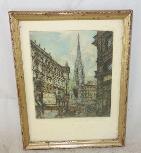 Alte radierung stephansdom - radierung,