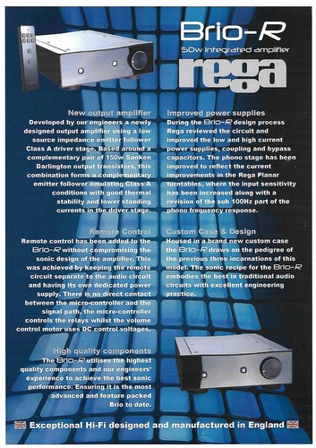 Audio data sheet rega - sheet,