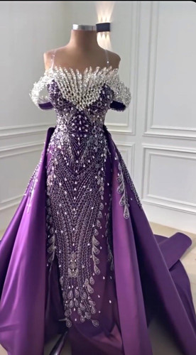 Damen abendkleid lang - damen, lila